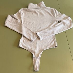 Madewell Women's Cream Turtleneck Sweater Bodysuit